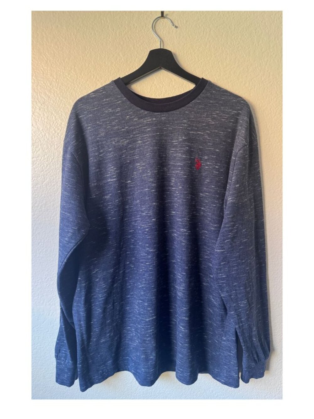 US POLO ASSN Long Sleeve T-Shirt | Blue & White | Size XL | 8